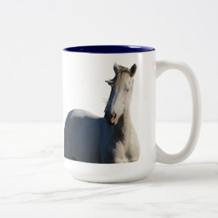 Survivor Wild Mustang Stallion of Steens Two-Tone Coffee Mug