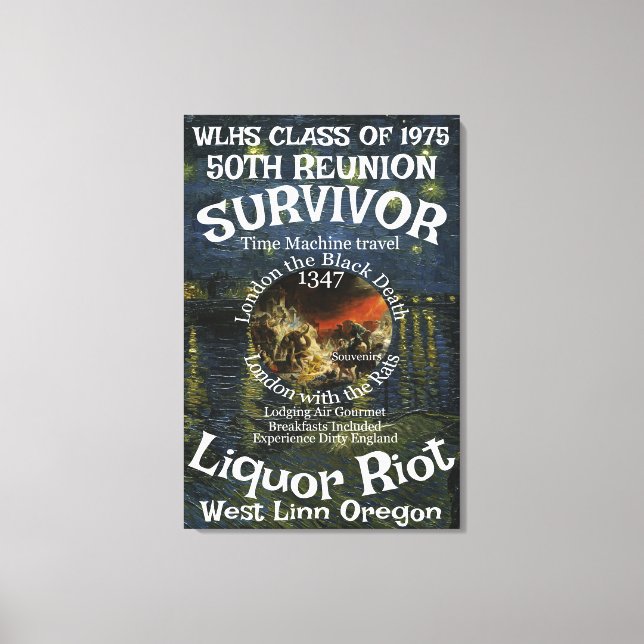 Survivor WLHS 50TH REUNION CLASS 1975 Canvas Print (Front)
