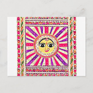 Surya Hindu Sun God Postcard