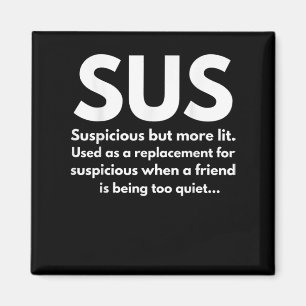 Sus Definition Suspicious Friend Acting Sus Magnet