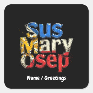 Sus Mary Osep Filipino Pride Customisable Square Sticker