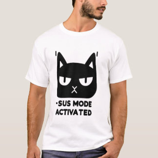 Sus Mode Activated – The Ultimate Suspicious Cat T-Shirt