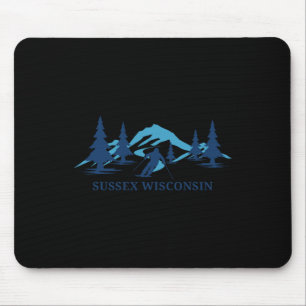 Sus Wisconsin Ski Resort Skiing Skier Mouse Mat