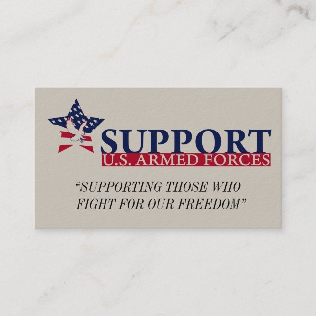 SUSAForg logo, “SUPPORTING THOSE WHO   FIGHT FO... Referral Card (Front)