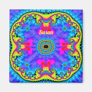 SUSAN ~ 3D Fractal Design Fluoro Shades Magnet