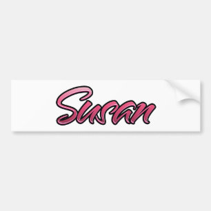 Susan faded pink Aufkleber Sticker