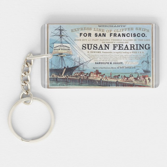 Susan Fearing Clipper sailing ship 1900 Key Ring (Creator Uploaded)
