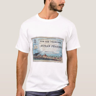 Susan Fearing Clipper sailing ship 1900 T-Shirt