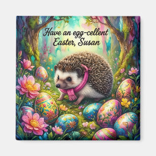SUSAN ~ Hedgehog on an Easter Egg Hunt ~ Magnet