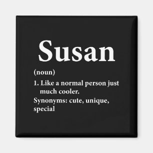 Susan Name Definition Funny D  Magnet