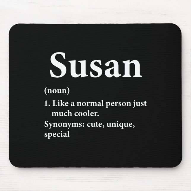 Susan Name Definition Funny D  Mouse Mat (Front)