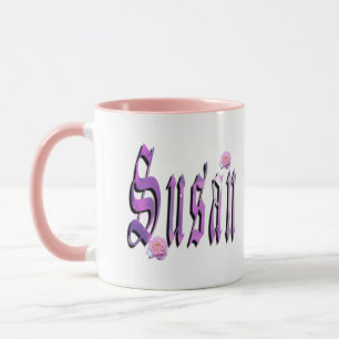 Susan, Name, Logo,  Pink Combo Coffee Mug. Mug