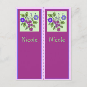 Susan Personalized Bookmark Postcard
