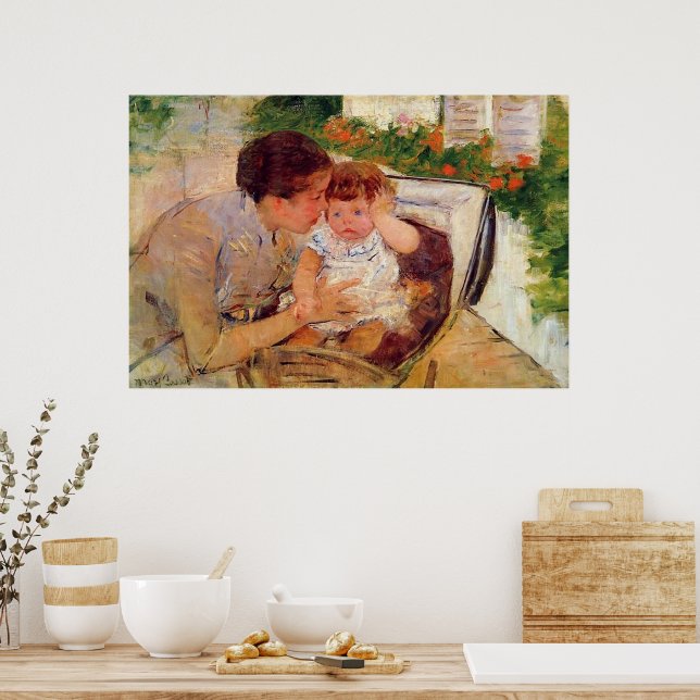 Susan The Comforting Baby ~ Mary Cassatt Poster (Kitchen)