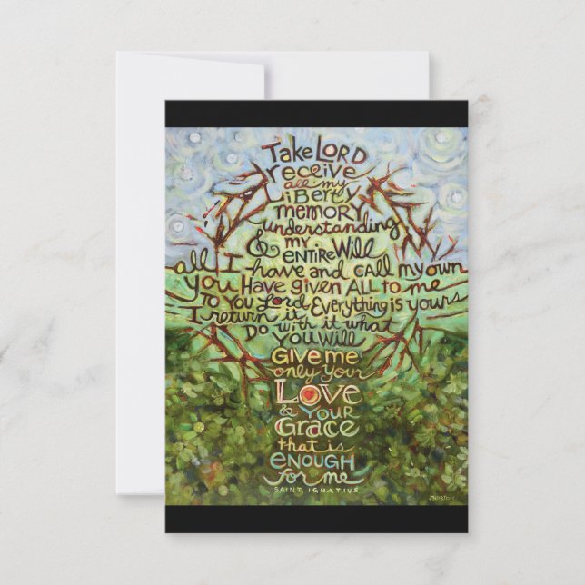 Suscipe Prayer of St. Ignatius, Take Lord, Receive (Front)