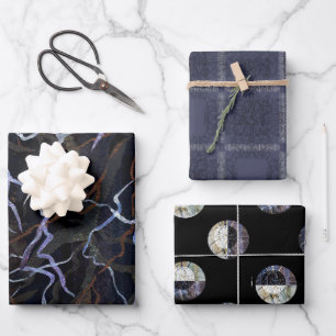 Susea Blu Studios Lightning (Night) Wrapping Paper