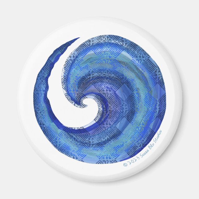 Susea Blu Studios Water Magnet (Front)