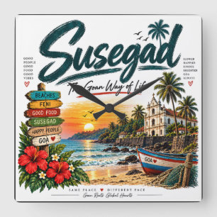 Susegad — The Goan Way of Life Square Wall Clock