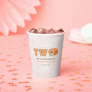 Sushi- 2nd Birthday Paper Cups