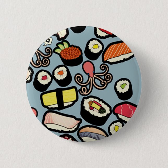 Sushi 6 Cm Round Badge (Front)