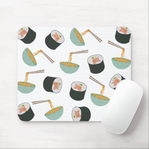 Sushi and Noodles Pattern Mouse Mat