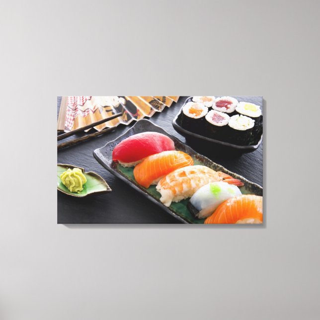 Sushi and rolls canvas print (Front)
