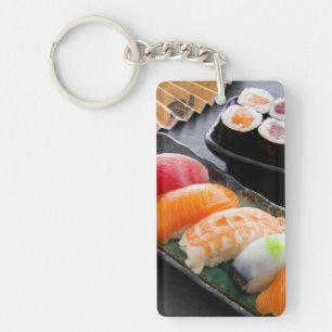 Sushi and rolls key ring