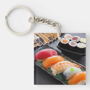 Sushi and rolls key ring