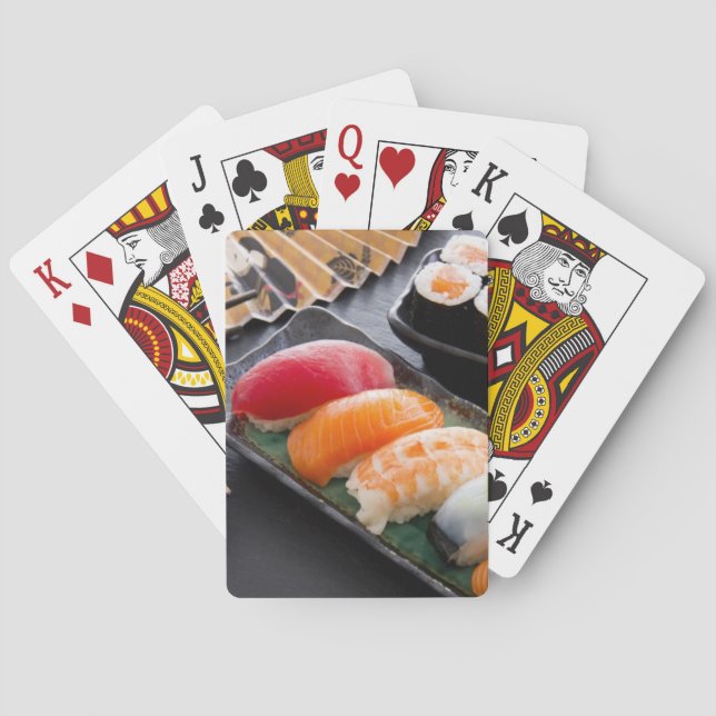 Sushi and rolls playing cards (Back)