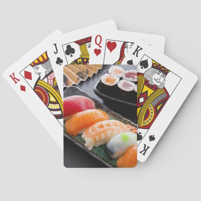 Sushi and rolls playing cards (Back)