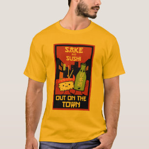 Sushi And Sake Foodies T-Shirt