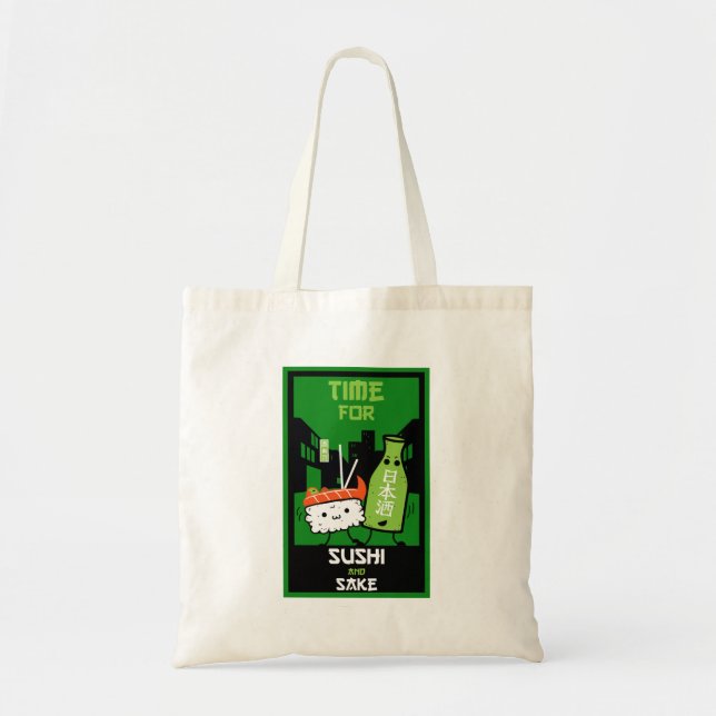 Sushi And Sake Foodies  Tote Bag (Front)