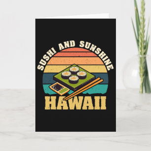 Sushi And Sunshine Funny Summer Vacation Japan Foo Card