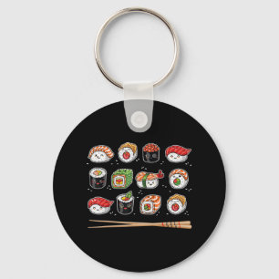 Sushi Anime Kawaii Japanese Food Lover Otaku Manga Key Ring