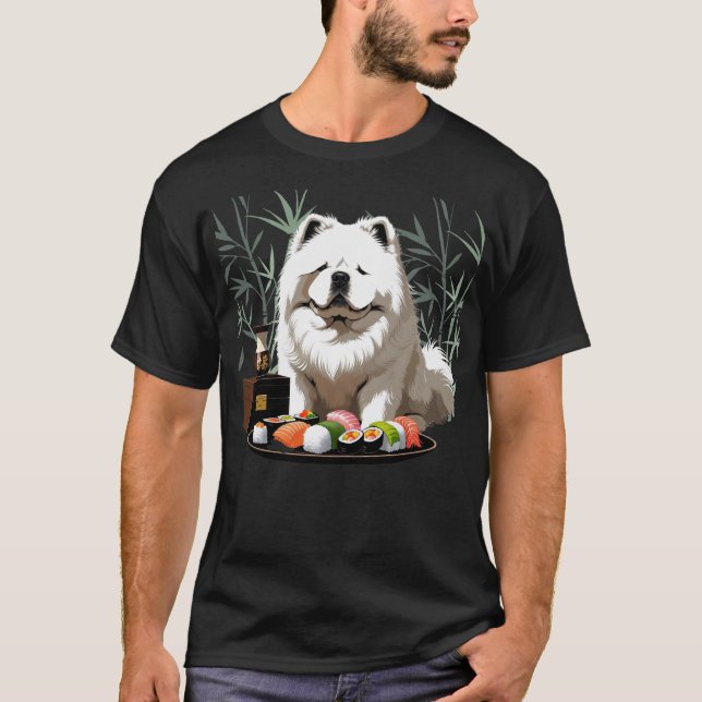 SUSHI ANYONE  Cream Chow T-Shirt (Front)