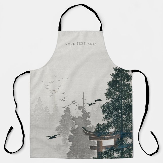 Sushi Apron Asia - Nature Zen Forest  (Front)