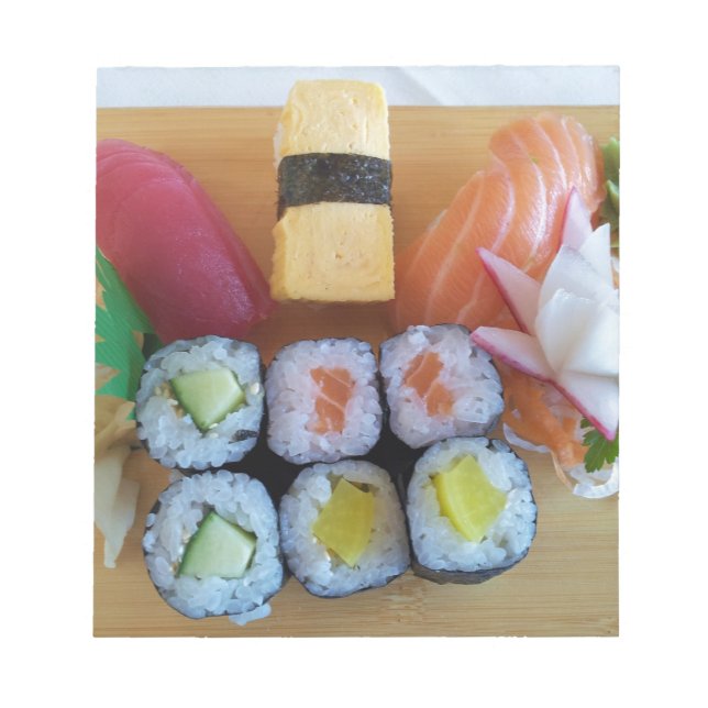 Sushi Asia Fish Rice Food Notepad (Front)