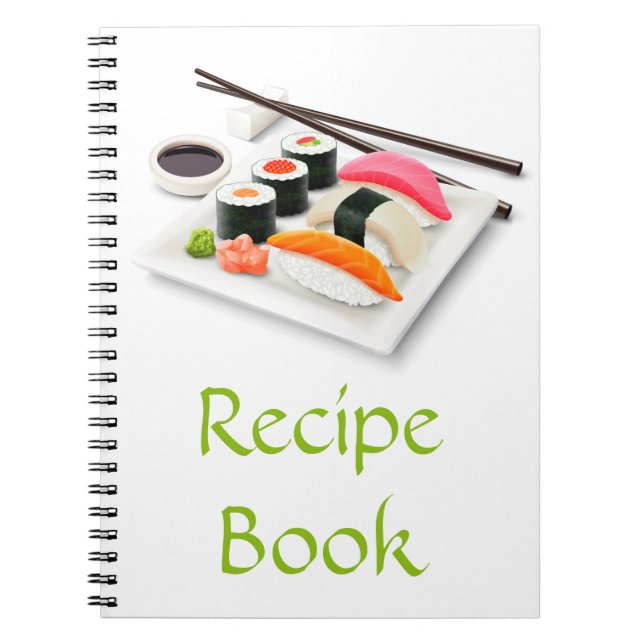 Sushi Asian Japanese food recipe book gift (Front)