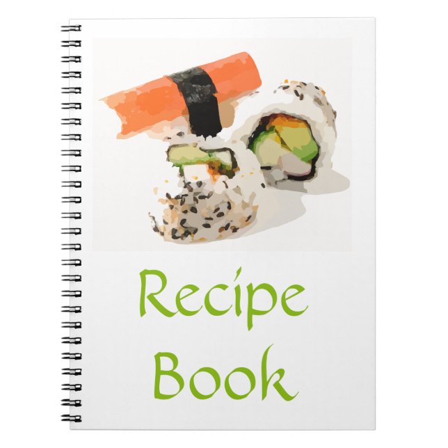 Sushi Asian Japanese food recipe book gift (Front)