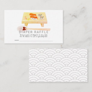Sushi Baby Shower Diaper Raffle Ticket Enclosure Card