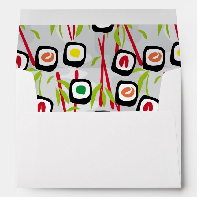 Sushi background envelope (Back (Bottom))
