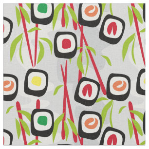 Sushi background fabric