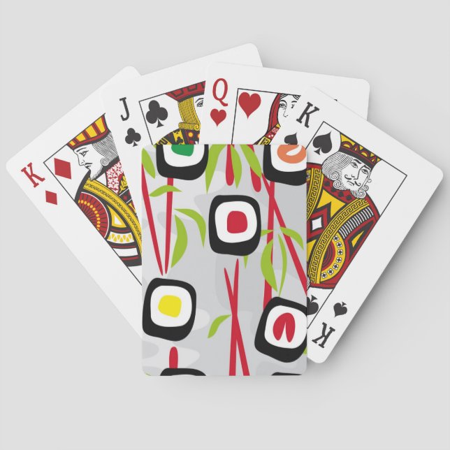 Sushi background playing cards (Back)