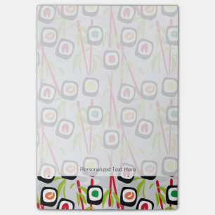 Sushi background post-it notes