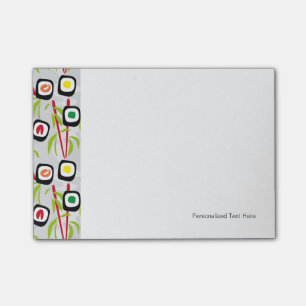Sushi background post-it notes