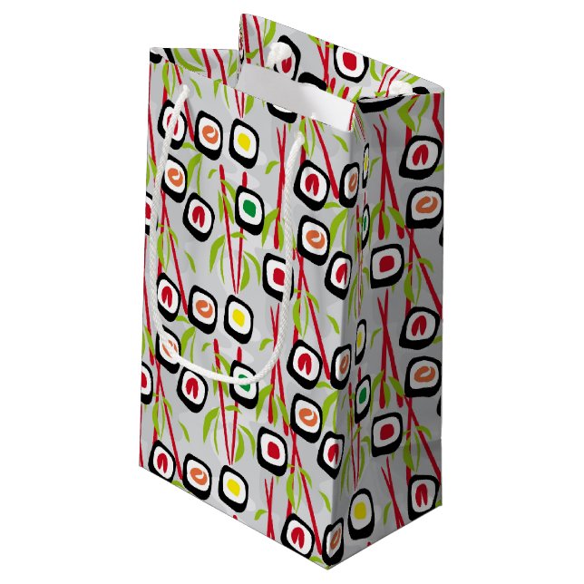 Sushi background small gift bag (Back Angled)