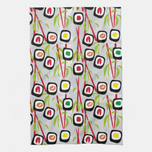 Sushi background tea towel