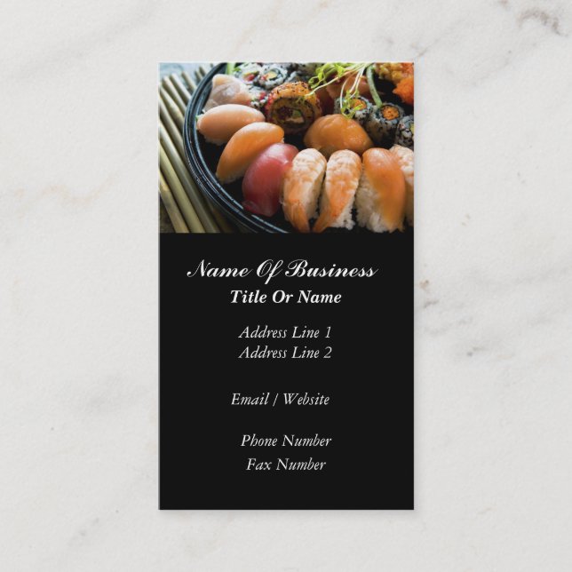 Sushi Bar Business Card (Front)
