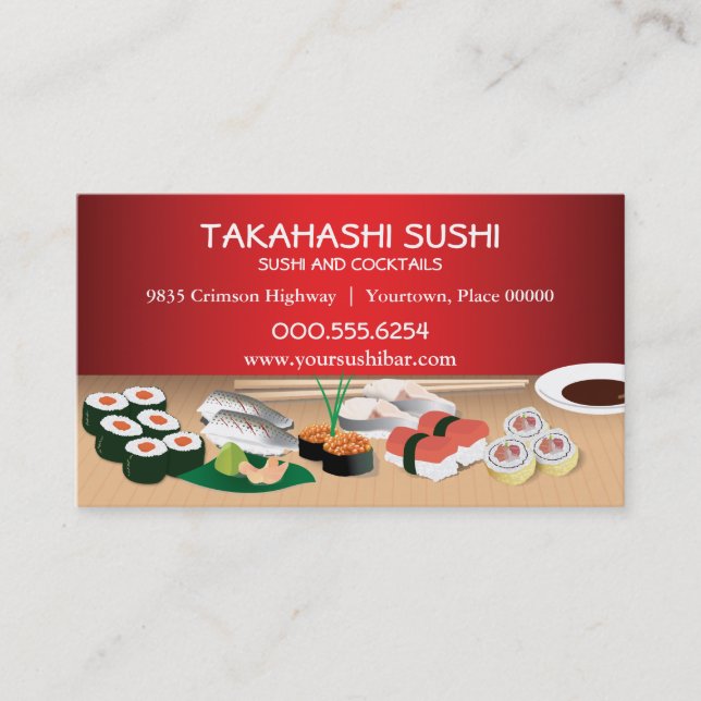 Sushi Bar Business Card (Front)