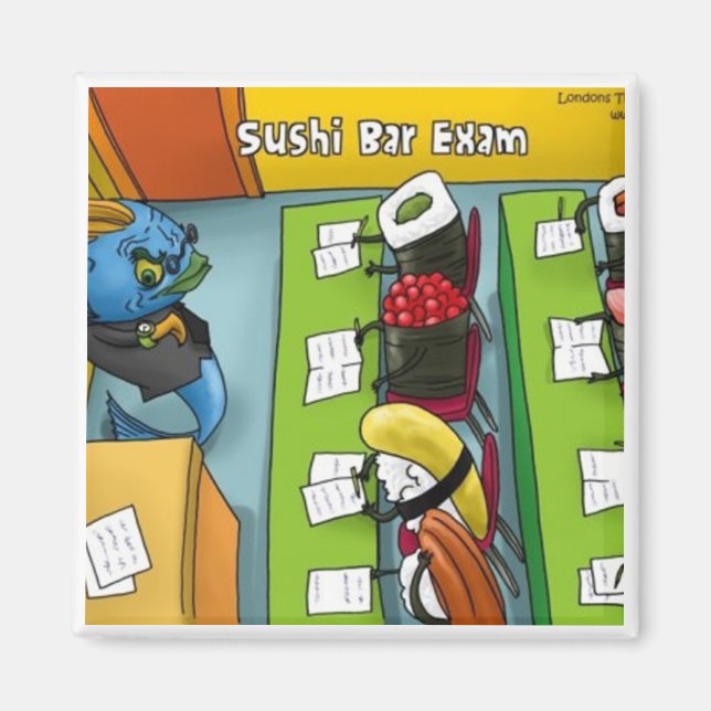 Sushi Bar Exam Tees Mugs Cards Gifts Etc Magnet (Front)